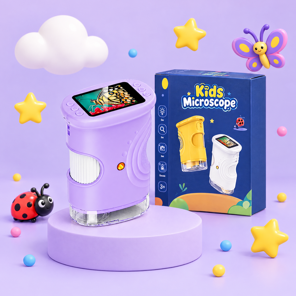 Mon Premier Labo de Poche – Microscope à Écran pour Enfants