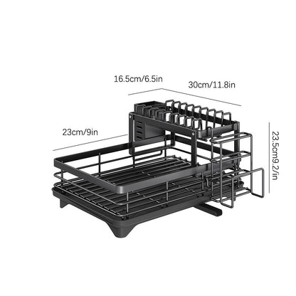 Two-Tier Dish Rack.