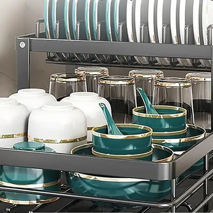 Two-Tier Dish Rack.