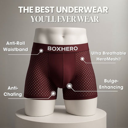 Boxheros® Ultra-Comfort Bamboo Fiber Boxers – Second-Skin Feel (4-Pack)