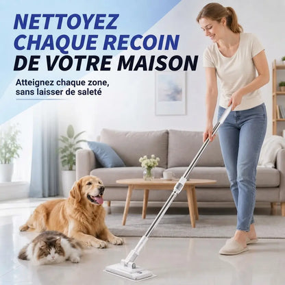 REGAL© Balai Plat à Dents de Requin — Le chiffon ne glisse plus · Manche télescopique · Fonctionne avec n'importe quel chiffon