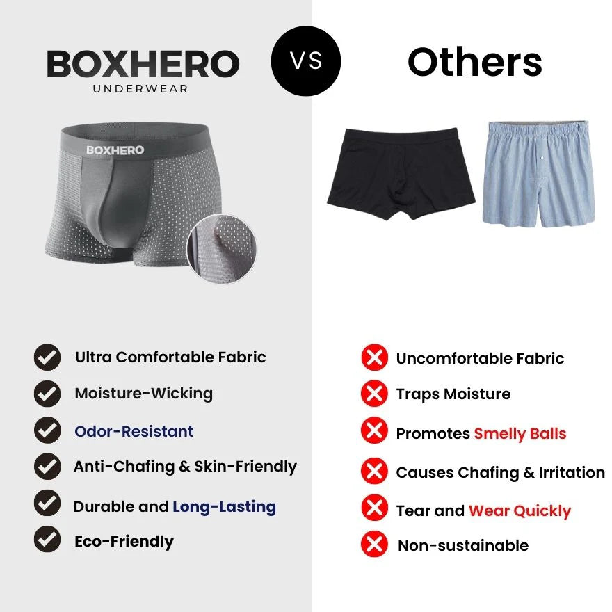 Boxheros® Ultra-Comfort Bamboo Fiber Boxers – Second-Skin Feel (4-Pack)