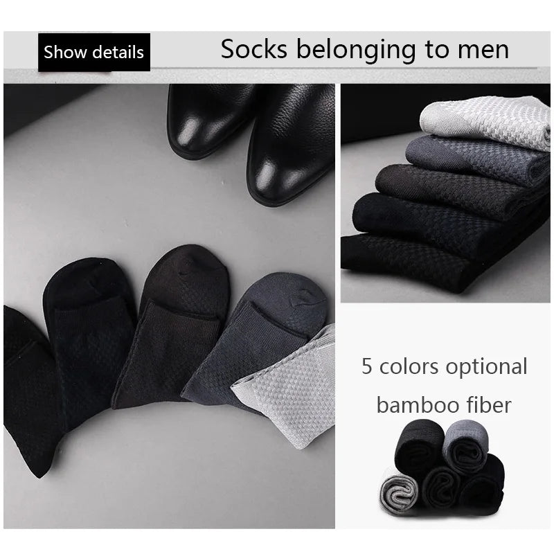 High Quality 10 Pairs/lot Men Bamboo Fiber Socks