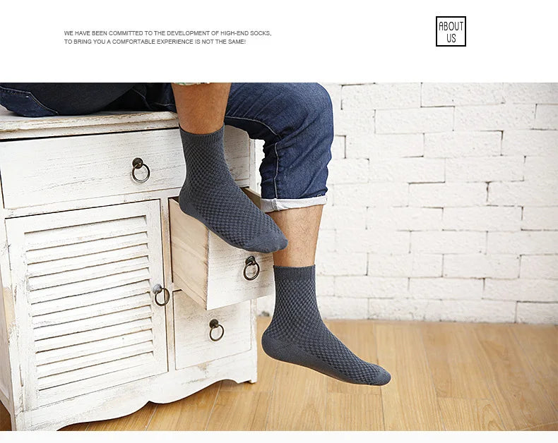 High Quality 10 Pairs/lot Men Bamboo Fiber Socks