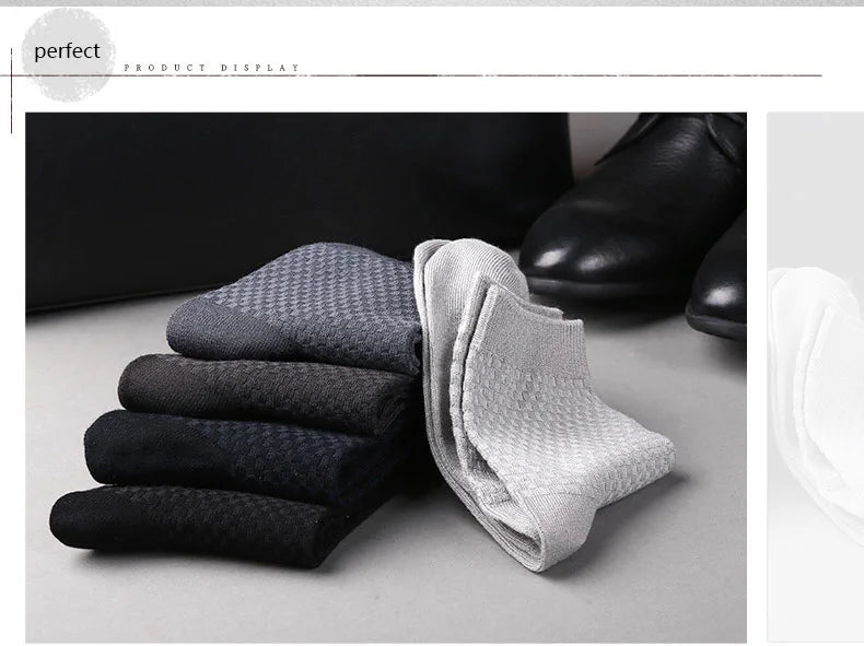 High Quality 10 Pairs/lot Men Bamboo Fiber Socks