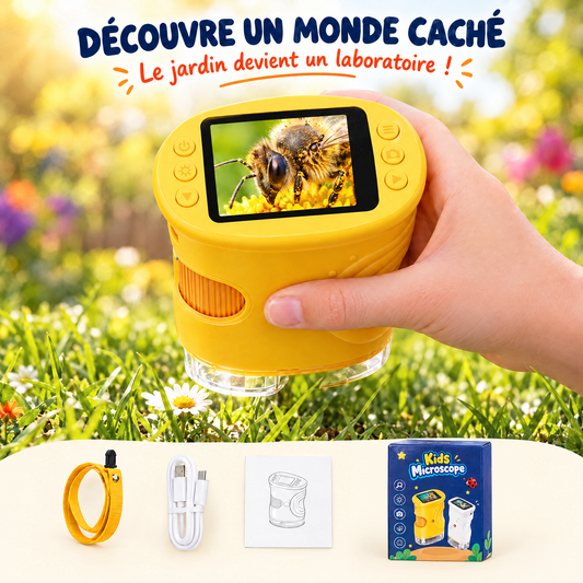 Mon Premier Labo de Poche – Microscope à Écran pour Enfants