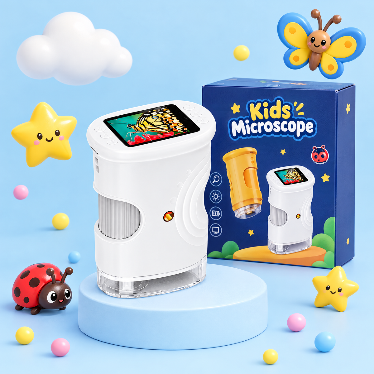 Mon Premier Labo de Poche – Microscope à Écran pour Enfants