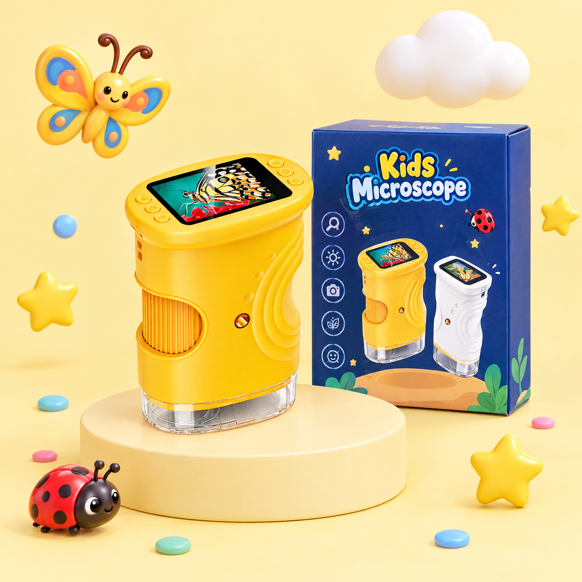 Mon Premier Labo de Poche – Microscope à Écran pour Enfants