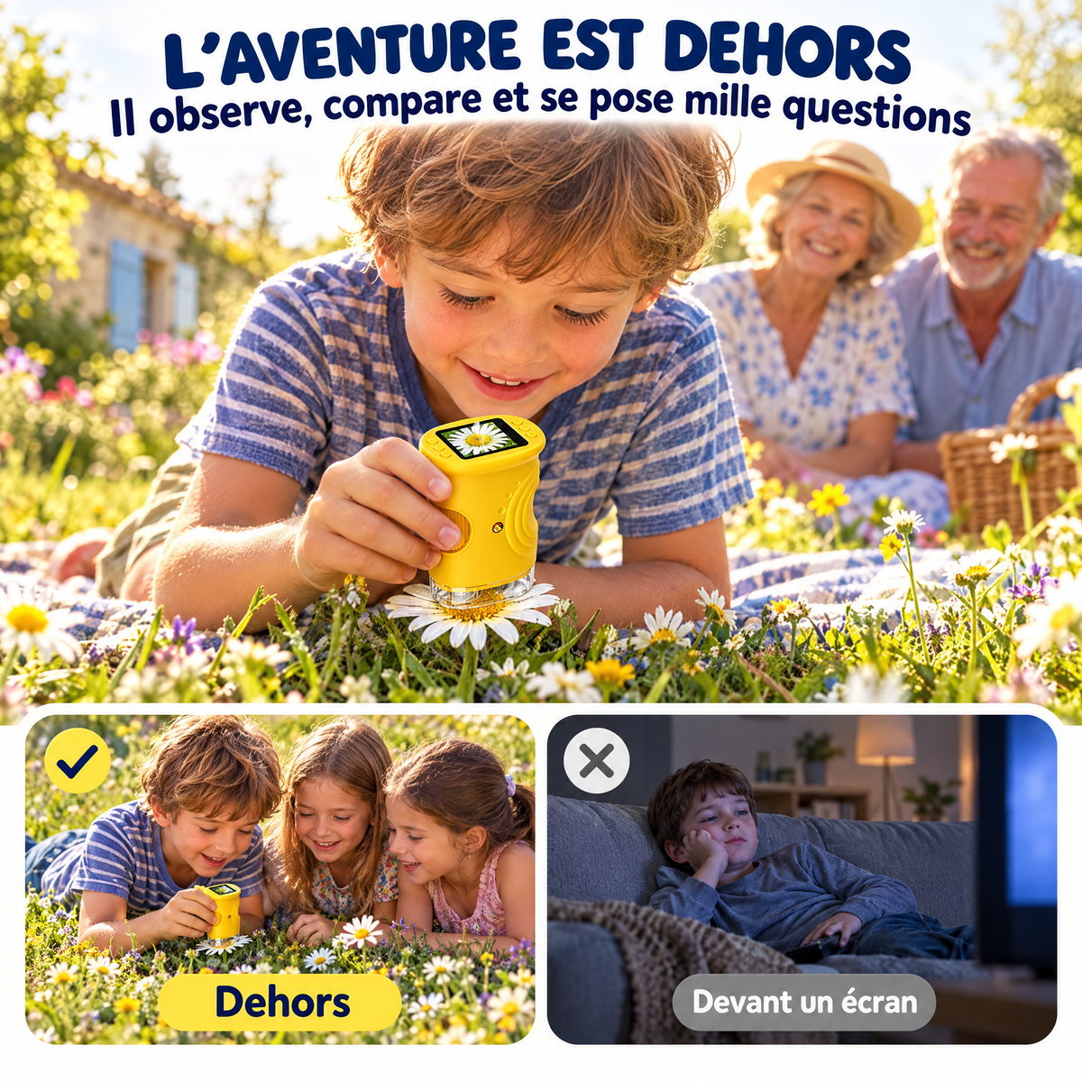 Mon Premier Labo de Poche – Microscope à Écran pour Enfants