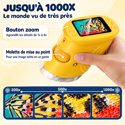 Mon Premier Labo de Poche – Microscope à Écran pour Enfants