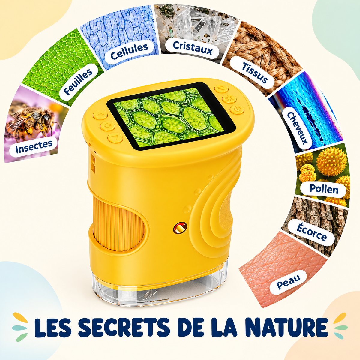 Mon Premier Labo de Poche – Microscope à Écran pour Enfants