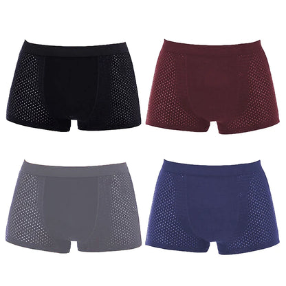 ZenSole® Ultra-Comfort Bamboo Fiber Boxers – Second-Skin Feel (4-Pack)