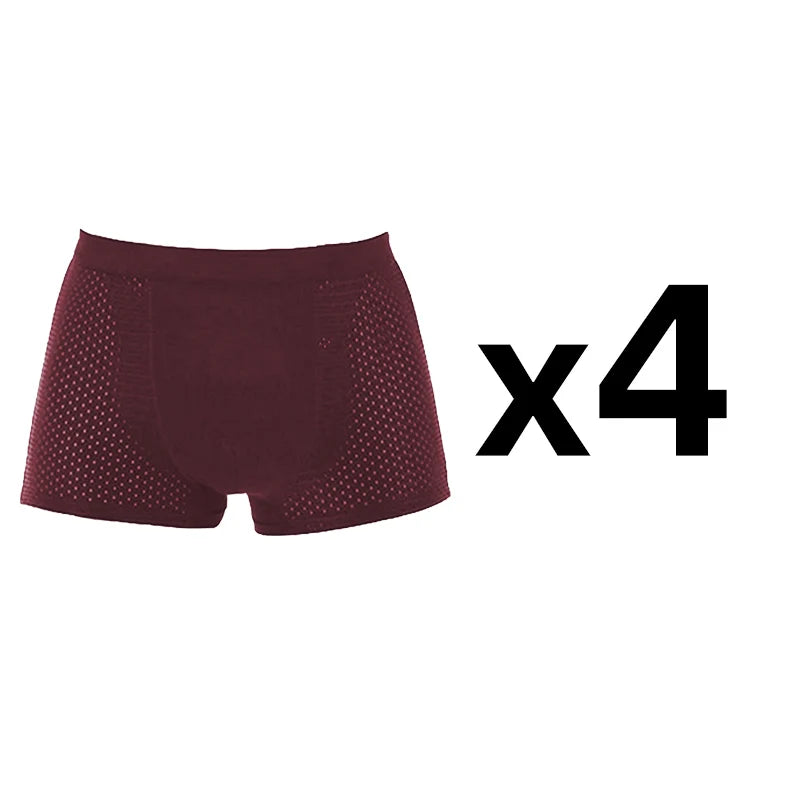 ZenSole® Ultra-Comfort Bamboo Fiber Boxers – Second-Skin Feel (4-Pack)