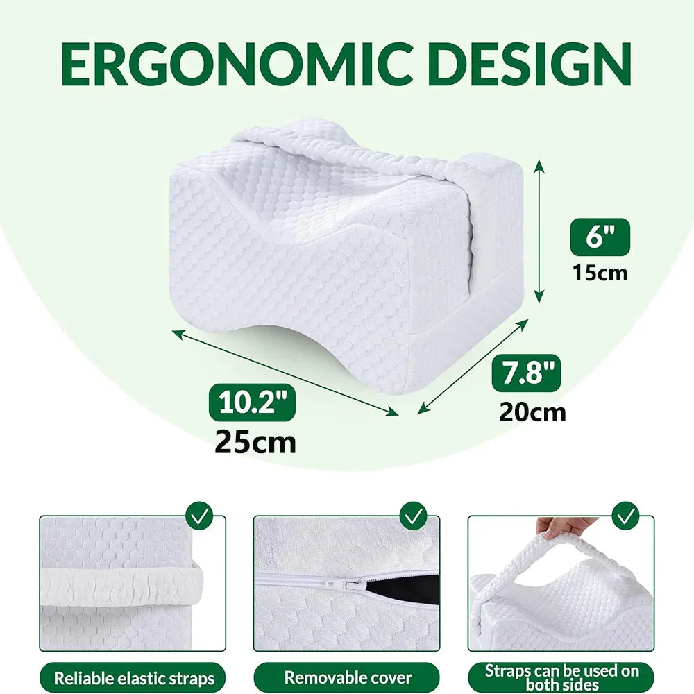 ZenSole - Knee Pillow for Side Sleepers with Straps