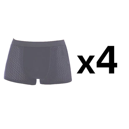 ZenSole® Ultra-Comfort Bamboo Fiber Boxers – Second-Skin Feel (4-Pack)