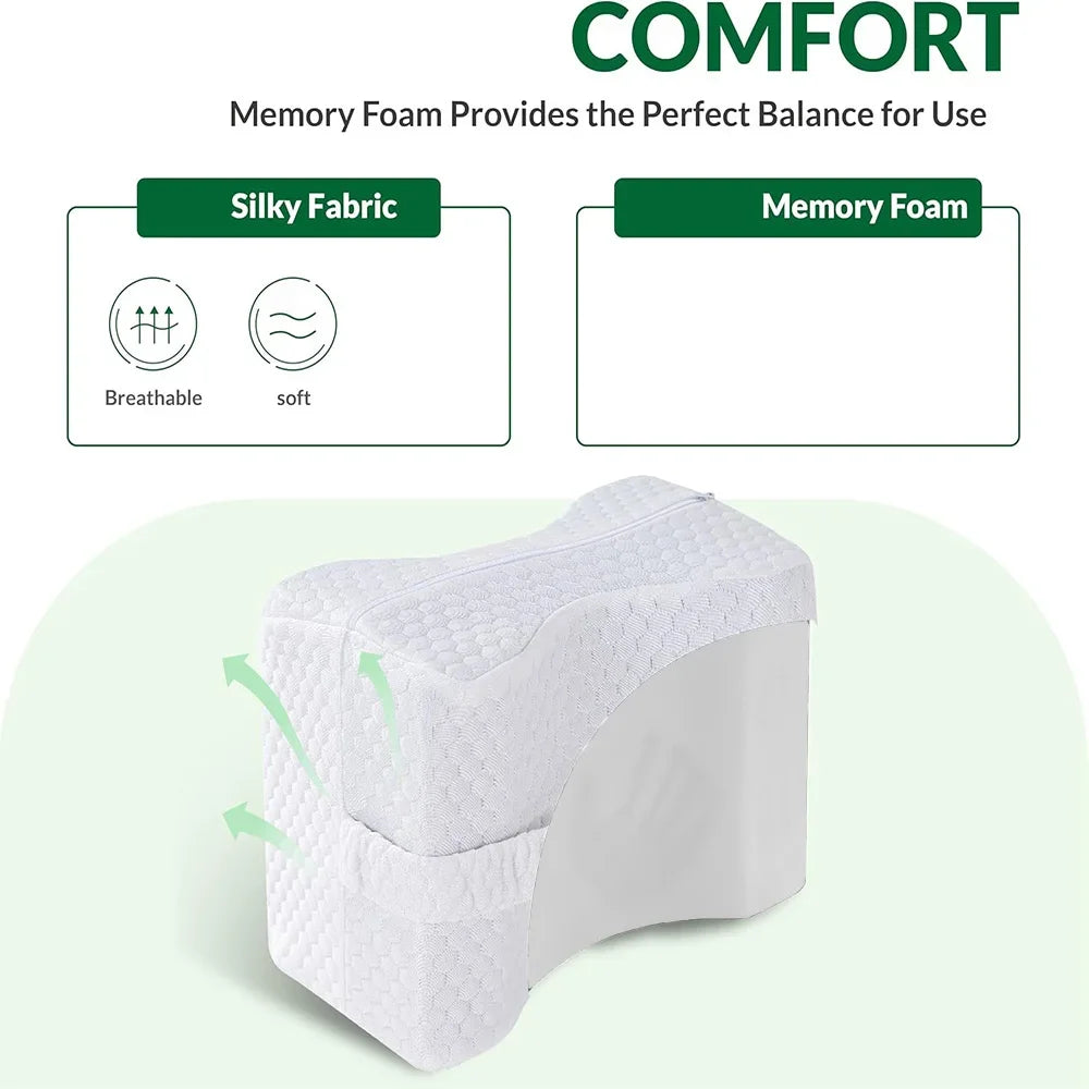 ZenSole - Knee Pillow for Side Sleepers with Straps