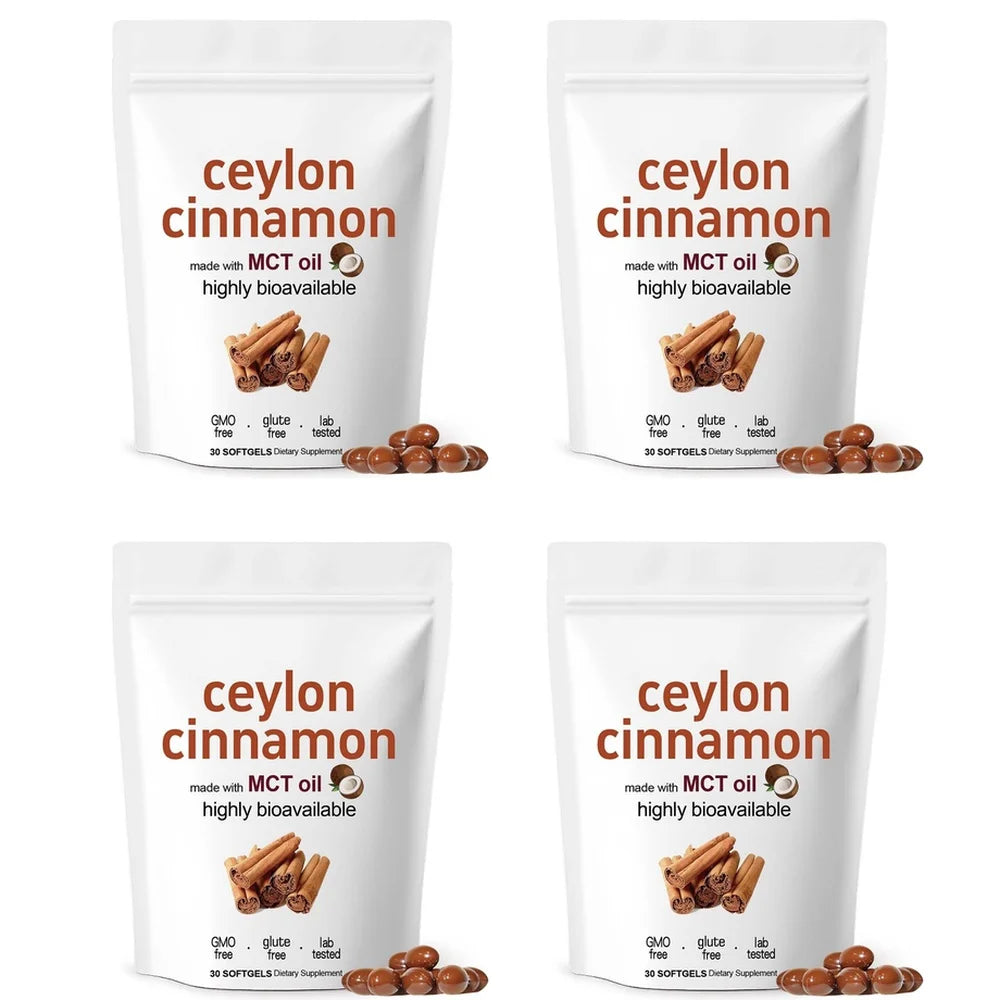 Ceylon Cinnamon Softgels 30 Count Natural Cinnamon Extract Supplement for Daily Wellness Digestion & Vitality Support