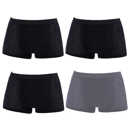 ZenSole® Ultra-Comfort Bamboo Fiber Boxers – Second-Skin Feel (4-Pack)