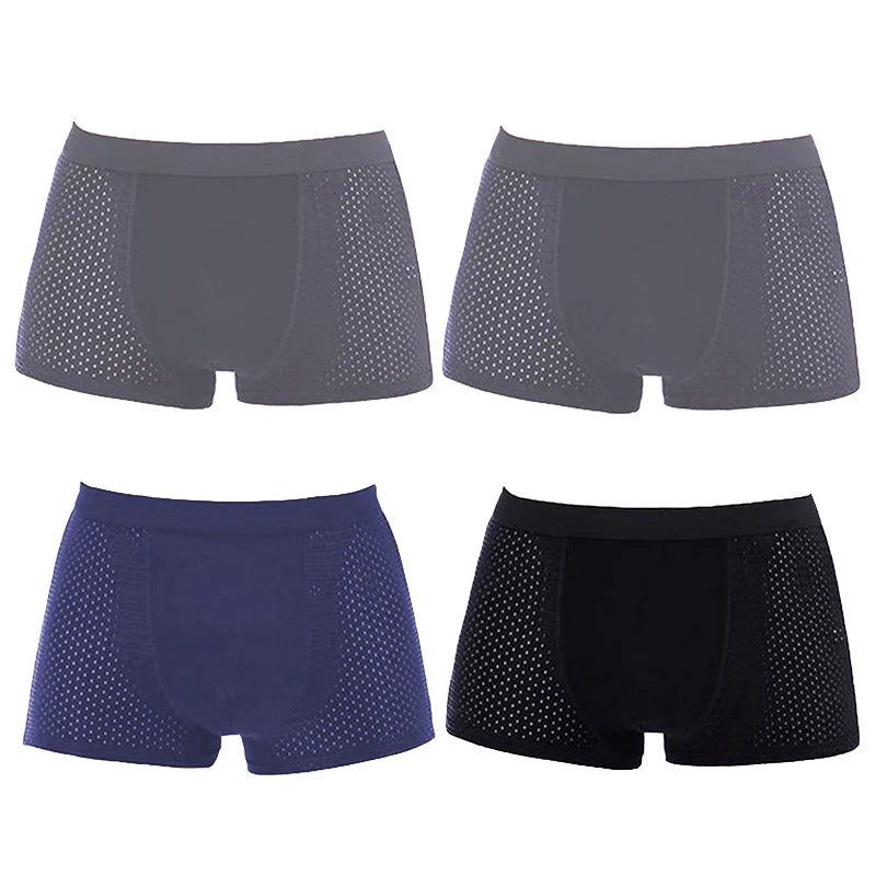 ZenSole® Ultra-Comfort Bamboo Fiber Boxers – Second-Skin Feel (4-Pack)