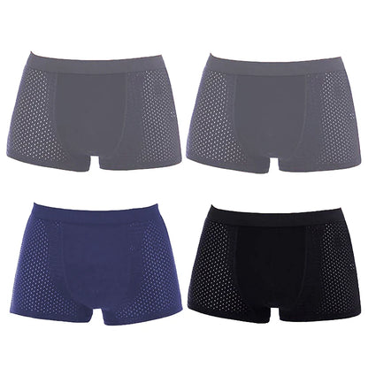 ZenSole® Ultra-Comfort Bamboo Fiber Boxers – Second-Skin Feel (4-Pack)