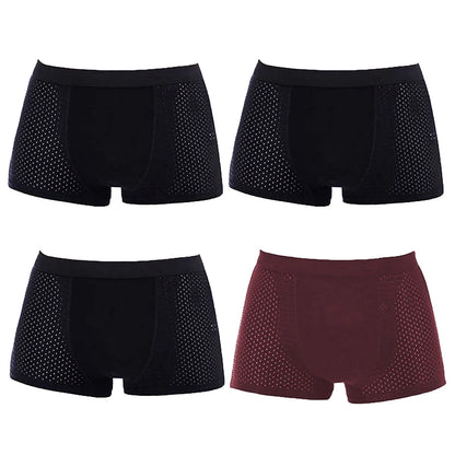 ZenSole® Ultra-Comfort Bamboo Fiber Boxers – Second-Skin Feel (4-Pack)