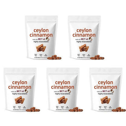 Ceylon Cinnamon Softgels 30 Count Natural Cinnamon Extract Supplement for Daily Wellness Digestion & Vitality Support