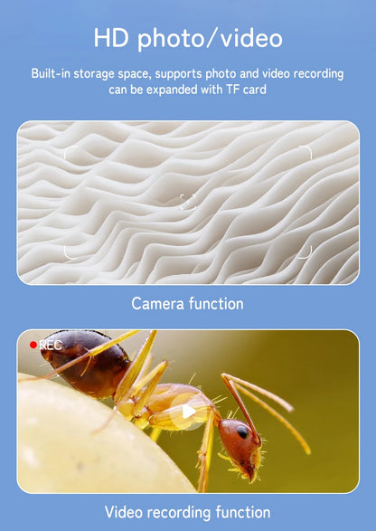 1000X Handheld Microscope for Kids 2.0" Screen Rechargeable Mini Pocket Digital Microscopes Portable Edu Gift Children Students