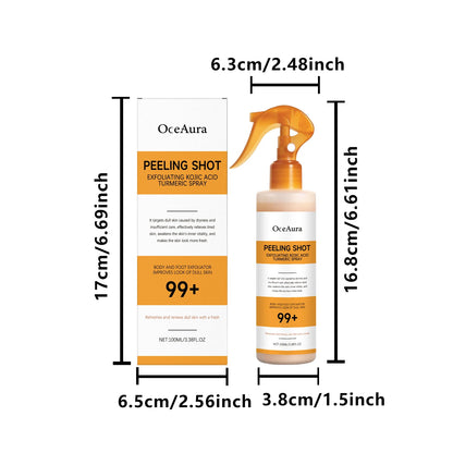 Zencare® Peel Shot - Kojic + Turmeric Body Peel Spray