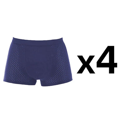 ZenSole® Ultra-Comfort Bamboo Fiber Boxers – Second-Skin Feel (4-Pack)