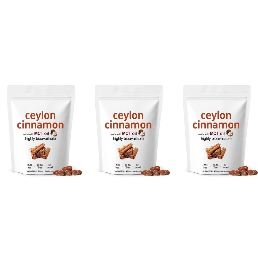 Ceylon Cinnamon Softgels 30 Count Natural Cinnamon Extract Supplement for Daily Wellness Digestion & Vitality Support