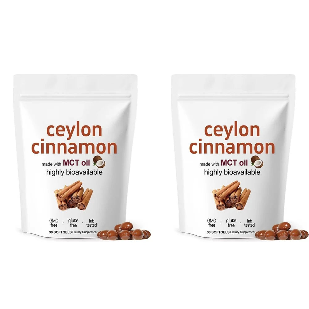 Ceylon Cinnamon Softgels 30 Count Natural Cinnamon Extract Supplement for Daily Wellness Digestion & Vitality Support
