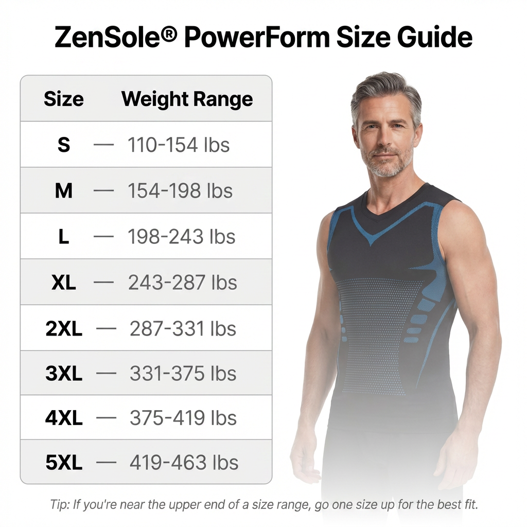 ZenSole® PowerForm Ionic Compression Vest