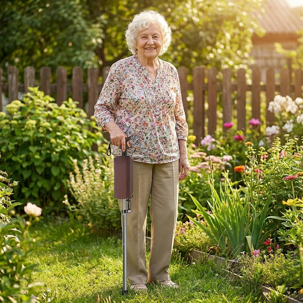 ZenSole® 2-in-1 Folding Cane Seat