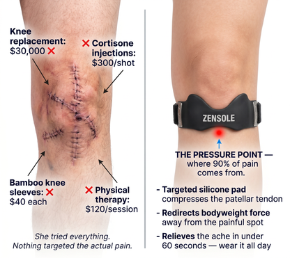 ZenSole® Knee Strap For Pain Relief - Adjusts To All Knee Sizes
