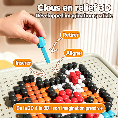 Valise Mosaïque 3D – Jeu de Clous Créatif