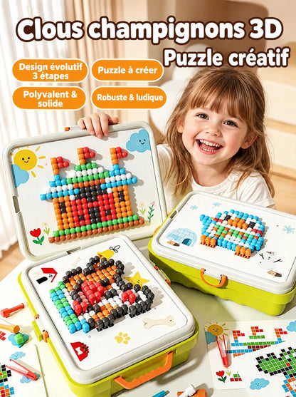 Valise Mosaïque 3D – Jeu de Clous Créatif